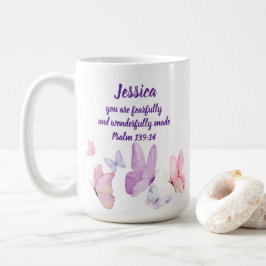 Caneca De Café Blissful Butterfly Psalm 139:14 Coffee Mug