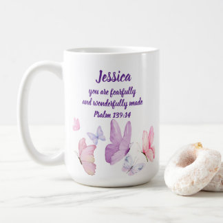 Caneca De Café Blissful Butterfly Psalm 139:14 Coffee Mug