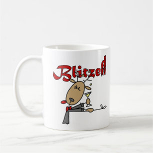 Caneca De Café Blitzen Reindeer Funny Holiday Mug