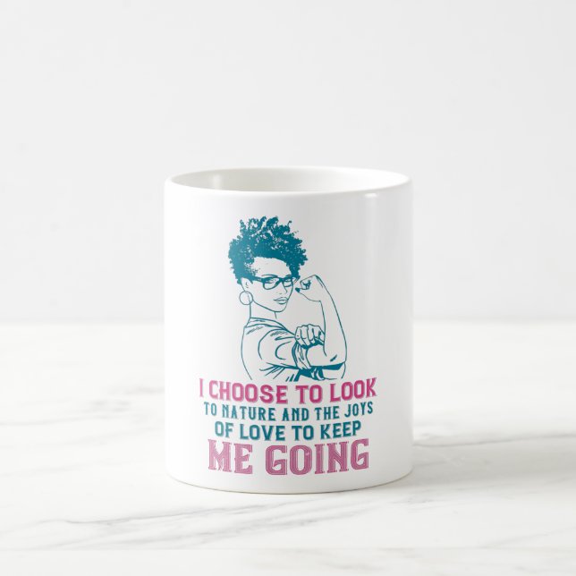 Caneca De Café BLM - Amor e Natureza Me Mantêm Indo (Centro)