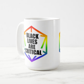 Caneca De Café BLM Black Lives are Critical [LGBTQ+]
