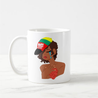 Caneca De Café BLM Black Woman Tears Mug
