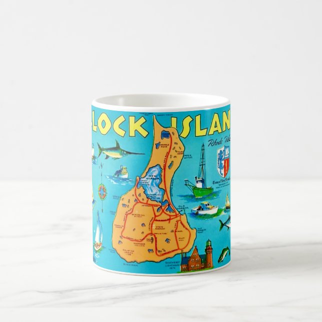 Caneca De Café Block Island Rhode Island Mug (Centro)