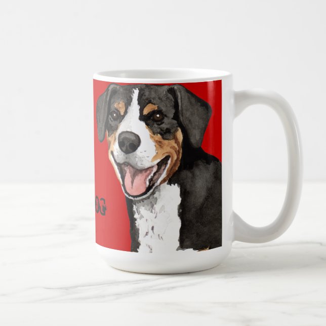 Caneca De Café Bloco da cor de Entlebucher (Direita)