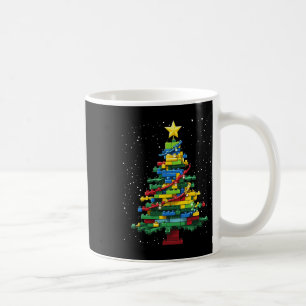 Caneca De Café Bloco de Árvore de Natal Brick Building Xmas Maste
