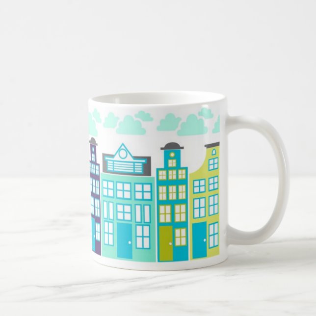 Caneca De Café Bloco de cidade (Direita)