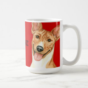 Caneca De Café Bloco de Cores Basenji