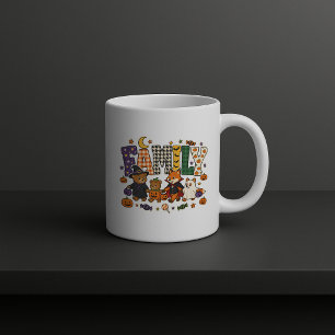 Caneca De Café Bloco de Letras da Família