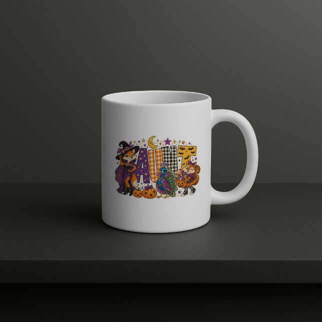 Caneca De Café Bloco de Letras de Tia Divertida  (Criador carregado)