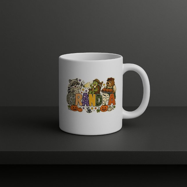 Caneca De Café Bloco de Letras do Avô Divertido  (Criador carregado)