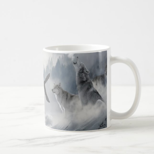 Caneca De Café Bloco de lobo (Direita)