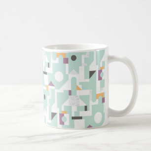 Caneca De Café Blocos de apartamentos - azul