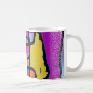 Caneca De Café Blocos de apartamentos coloridos