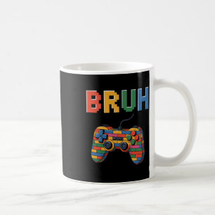 Caneca De Café Blocos de Construção Bruh Jogos Gamer Rapazes Mest