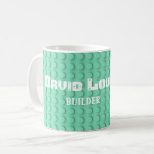 Caneca De Café Blocos de construção de turquesas