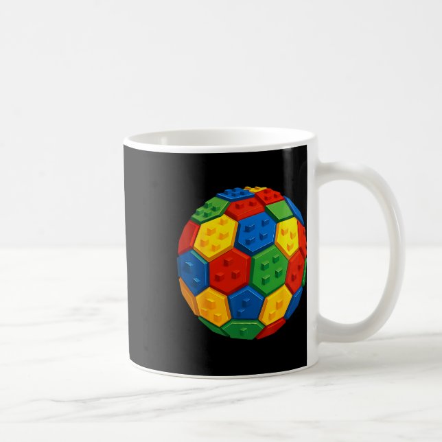 Caneca De Café Blocos De Tijolo De Construção Fã De Futebol Const (Direita)