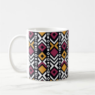 Caneca De Café Blocos geométricos coloridos de tendências
