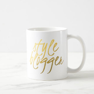 Caneca De Café Blogger do estilo - roteiro Dourado
