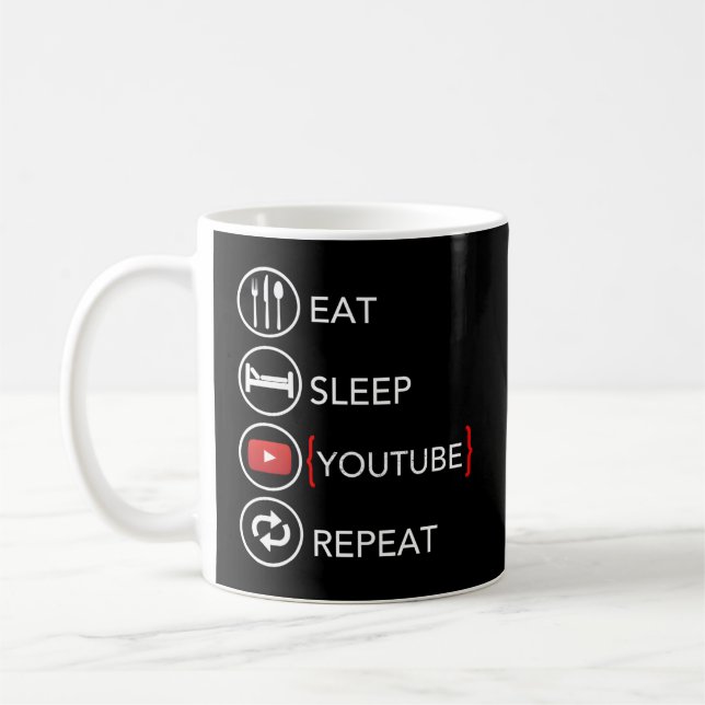 Caneca De Café Blogueiro De Vídeo Como Subcribe Podcaster (Esquerda)