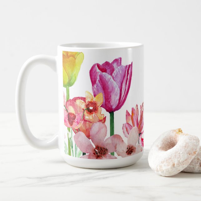 Caneca De Café Blogues do primavera Garden (Com Donut)