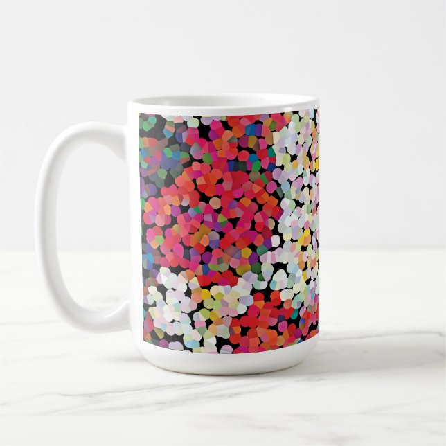 Caneca De Café Blogues Florais de Cristal Vermelho (Esquerda)