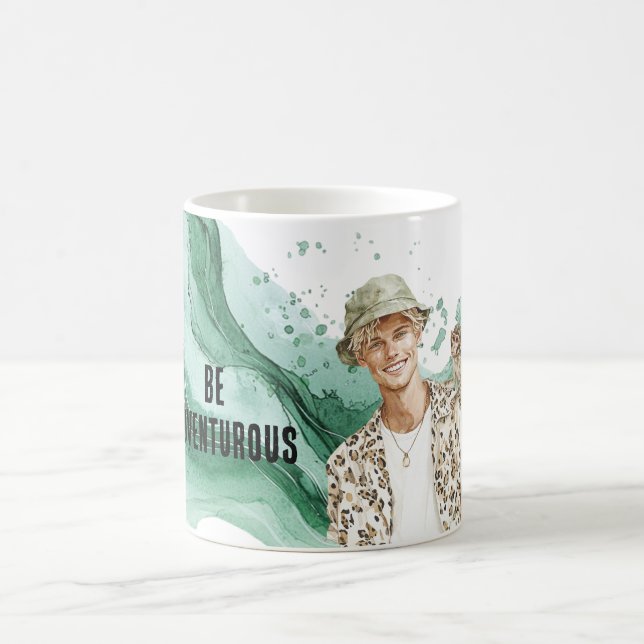 Caneca De Café Blond Guy with Monkey (Centro)