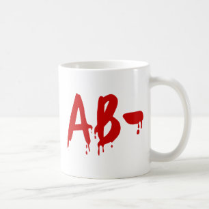 Caneca De Café Blood Group AB - Hospital #Horror Negativo
