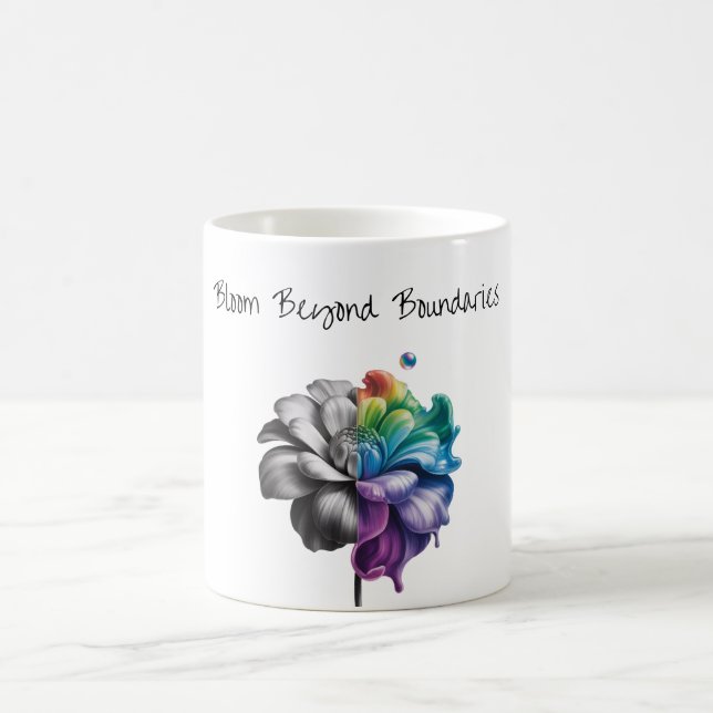 Caneca De Café Bloom além dos limites Mug de Flor Inspiracional (Centro)