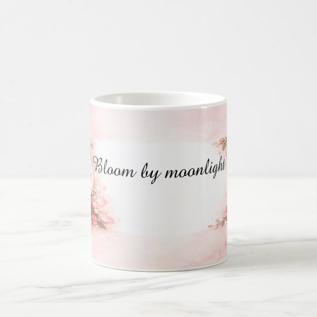 Caneca De Café Bloom by Moonlight Pink Floral Moon Coffee Mug (Centro)