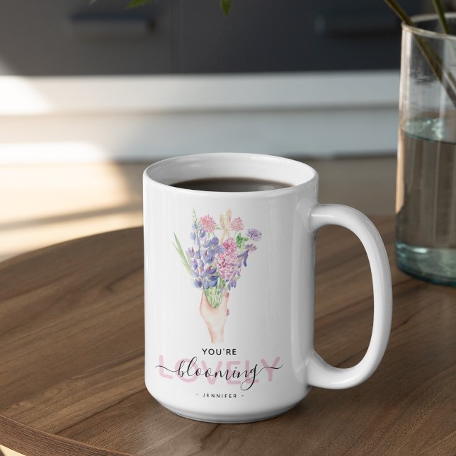 Caneca De Café Blooming Lovely Floral (Criador carregado)