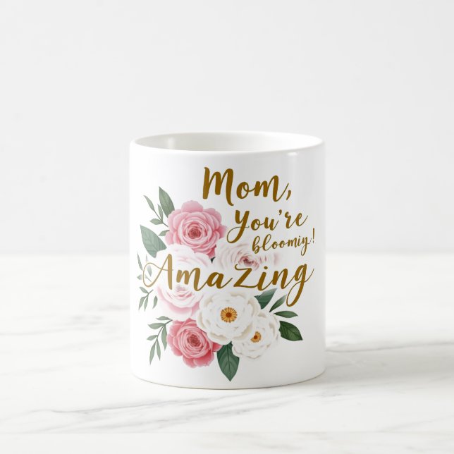 Caneca De Café Blooming Mãe Mug (Centro)
