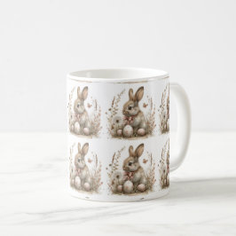 Caneca De Café Blooms & Bunnies: Páscoas Whimsical