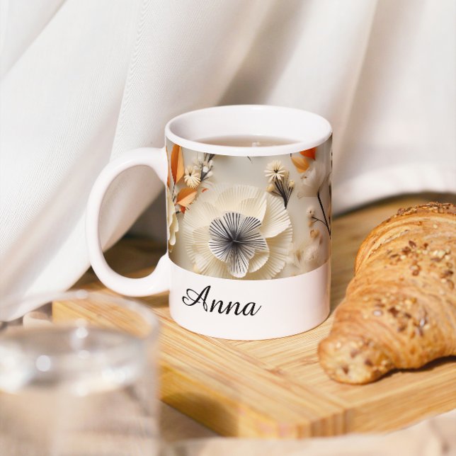 Caneca De Café Blooms de inspiração: personalizados (Criador carregado)