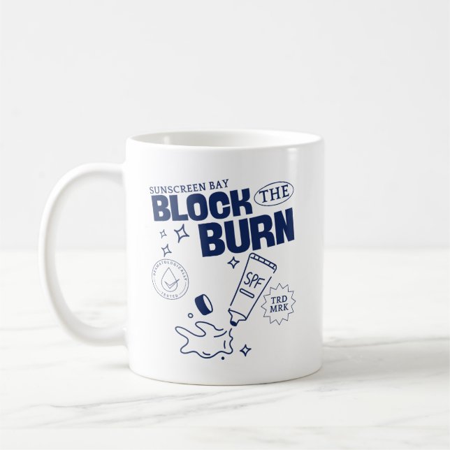 Caneca De Café Bloqueador solar bay bloqueia a queimadura (Esquerda)