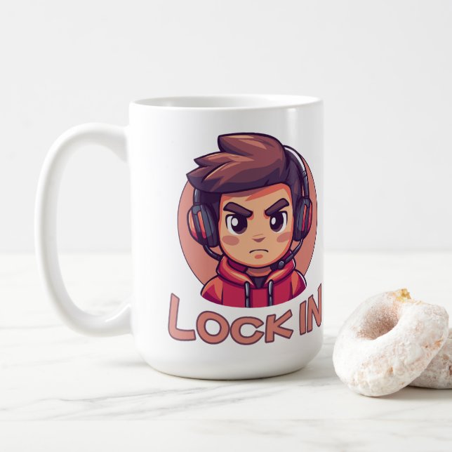 Caneca De Café Bloquear | Jogador Pro | Streamer (Com Donut)