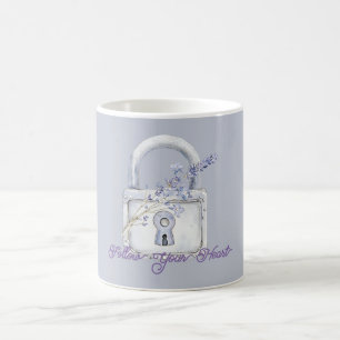 Caneca De Café Bloqueio de Flores de Lavanda