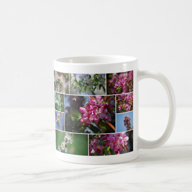 Caneca De Café Blossomas de Maçã e Abelhas de Mel (Direita)