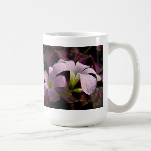 Caneca De Café Blossomas Oxalis Roxos (Direita)
