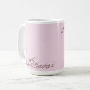 Caneca De Café Blossomas Rosa Simplesmente