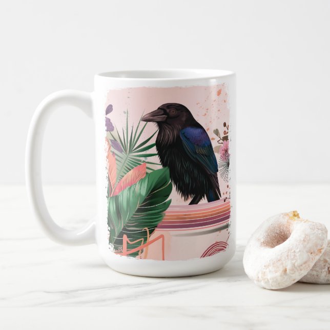 Caneca De Café BlossomRaven in Tropical Garden (Com Donut)