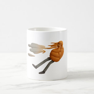 Caneca De Café Blowed Away Mug - Caricatura Engraçada