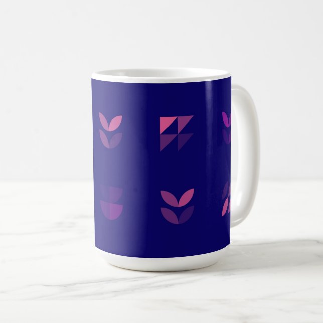 Caneca De Café Blue and Pink (Frente Esquerda)