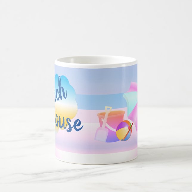 Caneca De Café Blue and Pink Beach House Mug (Centro)
