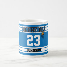 Caneca De Café Blue and White Basball Jersey