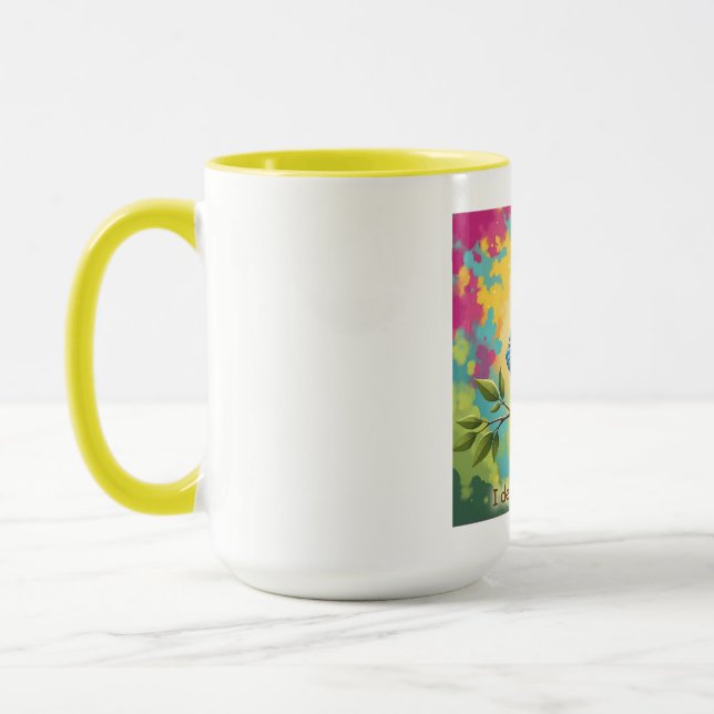 Caneca de Café Blue Bird com Citação (Esquerda)