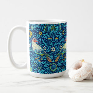 Caneca De Café Blue bird William Morris art design
