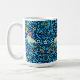Caneca De Café Blue bird William Morris art design