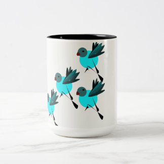 Caneca de café Blue Birds