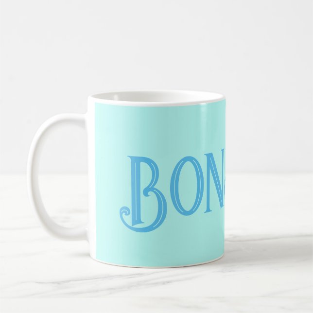 Caneca De Café Blue Bonjour Aqua Coffee Mug (Esquerda)