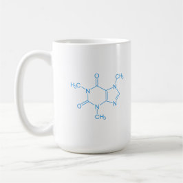Caneca De Café Blue Caffeine Molecule